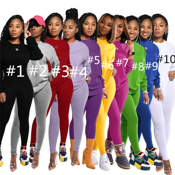 women's autumn winter tracksuit long sleeve pullover + leggings pants tow-piece suit clothing solid color sports casual outfits ly1219, White
women's autumn winter tracksuit long sleeve pullover + leggings pants tow-piece suit clothing solid color sports casual outfits ly1219, White