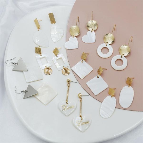 dangle & chandelier fashion shell pendent earrings for women gold geometric punk glamour jewelry 2021, Silver
dangle & chandelier fashion shell pendent earrings for women gold geometric punk glamour jewelry 2021, Silver