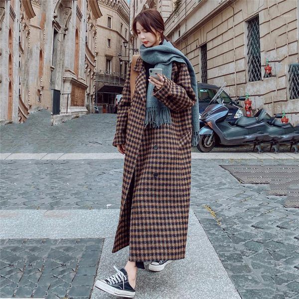 winter new 2020mid-length hepburn style retro student all-match over-the-knee woolen coat korean long retro plaid woolen female1, Black
winter new 2020mid-length hepburn style retro student all-match over-the-knee woolen coat korean long retro plaid woolen female1, Black
