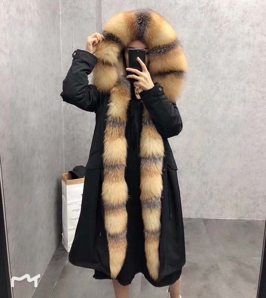 parker mainly long detachable internal layer the lining of real mink-skin women fox-skin collar with hooded raccoon skin nyad, Black
parker mainly long detachable internal layer the lining of real mink-skin women fox-skin collar with hooded raccoon skin nyad, Black