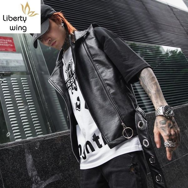 spring summer fashion mens pu sleeveless jacket adjust waist waistcoat punk style faux leather motorycle biker man vest1, Black;white
spring summer fashion mens pu sleeveless jacket adjust waist waistcoat punk style faux leather motorycle biker man vest1, Black;white