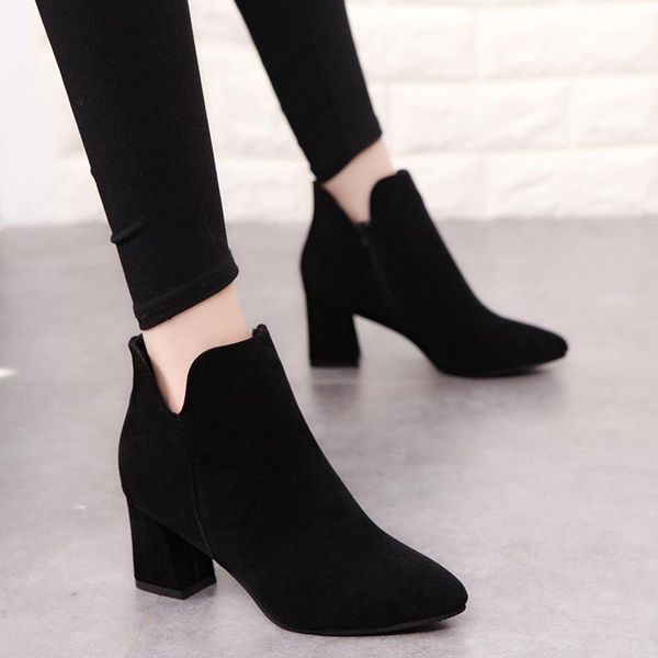 goxpacer spring fashion women's casual shoes black ankle pointed toe boots flock suede leather all match
goxpacer spring fashion women's casual shoes black ankle pointed toe boots flock suede leather all match