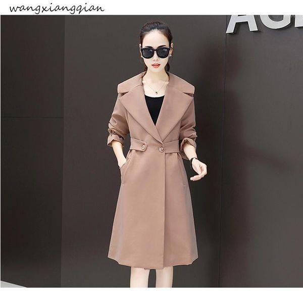 windbreaker female long section 2020 spring and autumn new waist slimming popular jacket temperament casual coat a4741, Tan;black
windbreaker female long section 2020 spring and autumn new waist slimming popular jacket temperament casual coat a4741, Tan;black