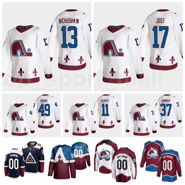 colorado avalanche reverse retro jersey hockey 13 valeri nichushkin 17 tyson jost 49 samuel girard 11 matt calvert 37 jt compher ian cole, Black;red
colorado avalanche reverse retro jersey hockey 13 valeri nichushkin 17 tyson jost 49 samuel girard 11 matt calvert 37 jt compher ian cole, Black;red