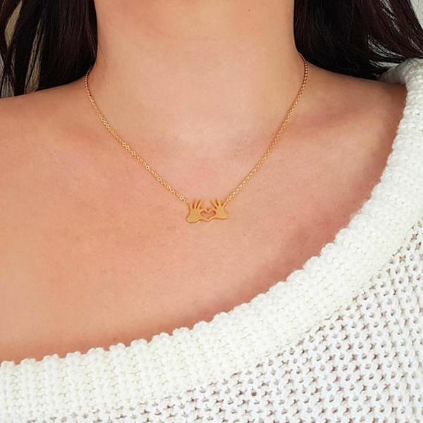 chains necklaces creative gesture double hand love heart pendant for women lover couples statement valentine's day dating gift banquet, Silver
chains necklaces creative gesture double hand love heart pendant for women lover couples statement valentine's day dating gift banquet, Silver