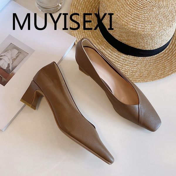 dress shoes genuine leather square toe 5cm med heels women pumps concise office elegant shallow slip on solid sweet work shoe xdd05 muyisexi, Black
dress shoes genuine leather square toe 5cm med heels women pumps concise office elegant shallow slip on solid sweet work shoe xdd05 muyisexi, Black
