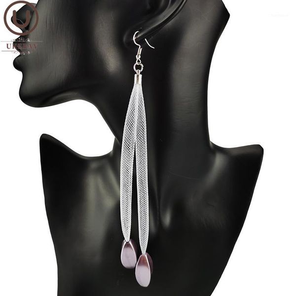 ukebay new long earrings for women drop earrings purple bead lace mesh jewelry handmade white dangler fashion design earring1, Silver
ukebay new long earrings for women drop earrings purple bead lace mesh jewelry handmade white dangler fashion design earring1, Silver