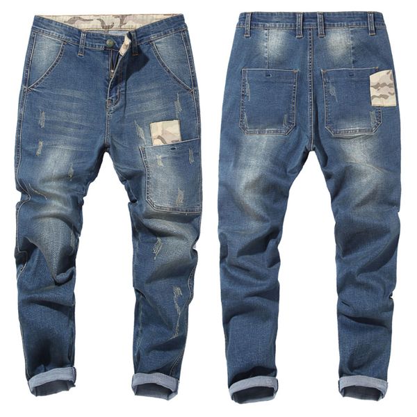 2020 new jeans men classical jean male casual pants plus size 44 46 48 cotton denim trousers q1216, Blue
2020 new jeans men classical jean male casual pants plus size 44 46 48 cotton denim trousers q1216, Blue