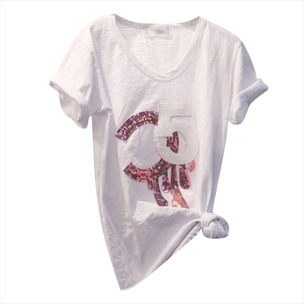 summer c5 embroidery sequin t shirt print women casual plus size loose white short sleeve tee shirts
summer c5 embroidery sequin t shirt print women casual plus size loose white short sleeve tee shirts