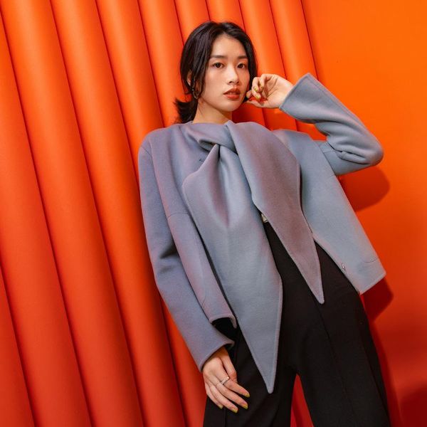 coats adjustable women waist designer 2021 50% cashmere+50% wool covered button loose jackets winter, Black
coats adjustable women waist designer 2021 50% cashmere+50% wool covered button loose jackets winter, Black