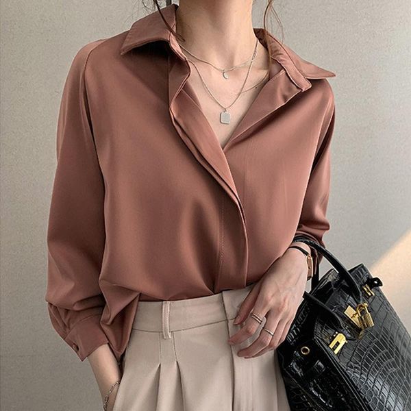 women's blouses & shirts spring autumn style chiffon blouse shirt solid color turn-down collar long sleeve button elegant sp882, White
women's blouses & shirts spring autumn style chiffon blouse shirt solid color turn-down collar long sleeve button elegant sp882, White