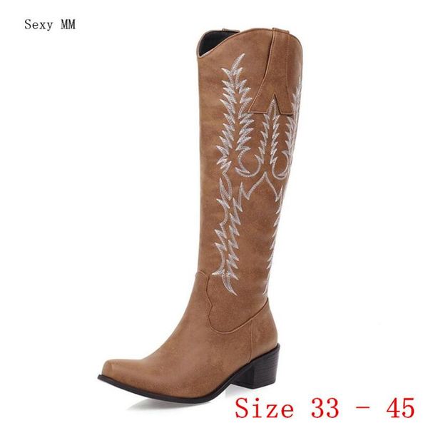 boots spring autumn women knee high woman western heel long botas small plus size 33 - 45, Black
boots spring autumn women knee high woman western heel long botas small plus size 33 - 45, Black