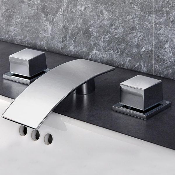 contemporary deck mounted waterfall 3 piece set widespread spout bathroom basin faucet1
contemporary deck mounted waterfall 3 piece set widespread spout bathroom basin faucet1