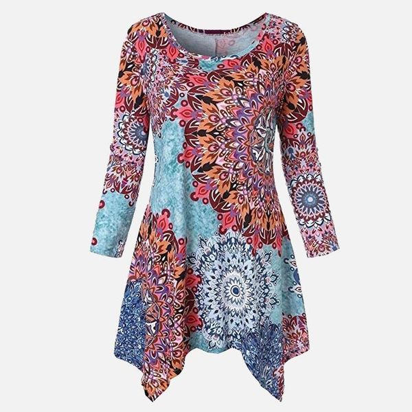 plus size 5xl floral print tunic o-neck women's blouse long sleeve irregular autumn womens shirt summer loose woman shirts1, White
plus size 5xl floral print tunic o-neck women's blouse long sleeve irregular autumn womens shirt summer loose woman shirts1, White