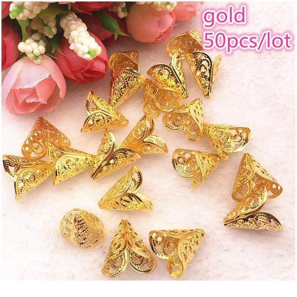 50pcs/lot 15x17mm vintage filigree metal horn hollow flower spacer beads end caps pendant diy charms connectors qyllxz 
50pcs/lot 15x17mm vintage filigree metal horn hollow flower spacer beads end caps pendant diy charms connectors qyllxz
