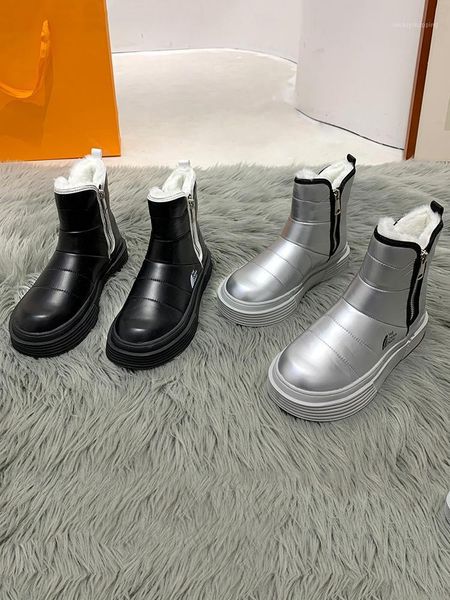 women's shoes snow boots 2020 winter new round toe fashion short tube zipper cold-proof non-slip warm cotton shoes ankle boots1, Black
women's shoes snow boots 2020 winter new round toe fashion short tube zipper cold-proof non-slip warm cotton shoes ankle boots1, Black