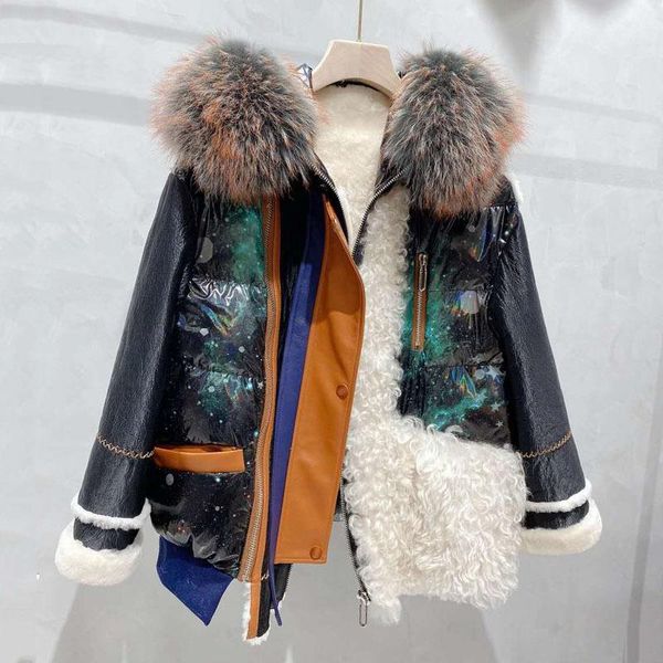 women coat winter 2021 down jacket hooded real raccoon dog fur natural sheep wool thick warm colorfur clothes, Black
women coat winter 2021 down jacket hooded real raccoon dog fur natural sheep wool thick warm colorfur clothes, Black