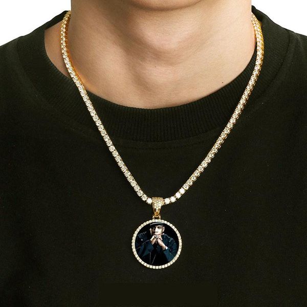 pendant necklaces po custom round hip hop tennis chain cubic zircon out necklace jewelry gift, Silver
pendant necklaces po custom round hip hop tennis chain cubic zircon out necklace jewelry gift, Silver