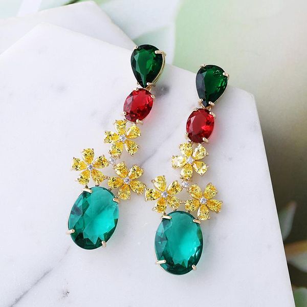 xiumeiyizu beautiful flower drop earrings large water drop zircon stone inlay hypoallergenic post women earrings luxury jewelry, Silver
xiumeiyizu beautiful flower drop earrings large water drop zircon stone inlay hypoallergenic post women earrings luxury jewelry, Silver