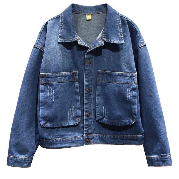 women's jackets women denim jacket spring autumn washed cotton coat casual short big pocket bat sleeve outerwear student clothing, Black;brown
women's jackets women denim jacket spring autumn washed cotton coat casual short big pocket bat sleeve outerwear student clothing, Black;brown