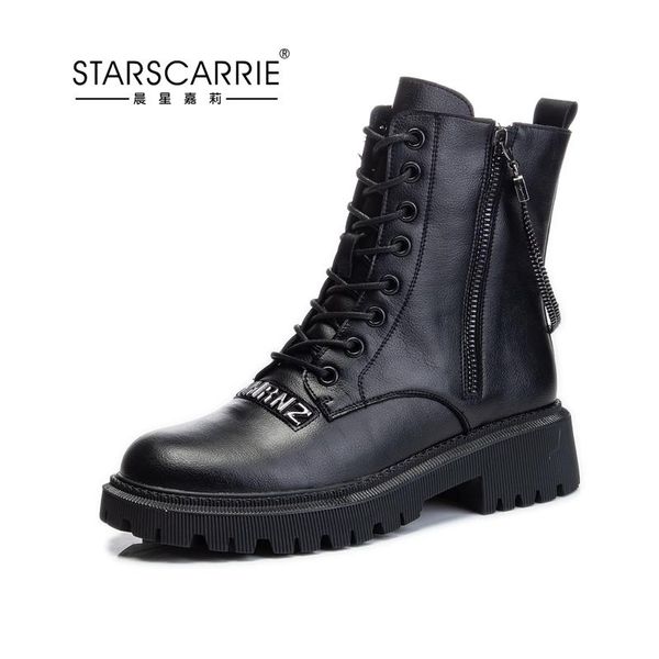 leather boots women's 2020 new autumn and winter thick bottom casual women's shoes, Black
leather boots women's 2020 new autumn and winter thick bottom casual women's shoes, Black