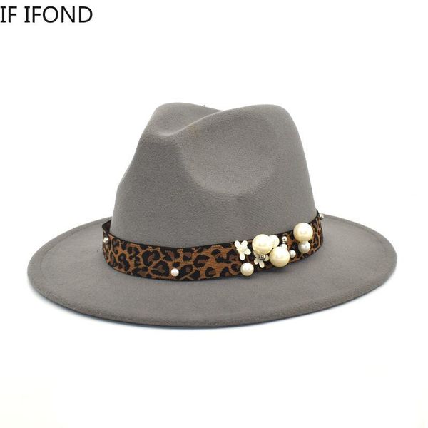wide brim hats vintage fashionable pearl leopard belt wool felt fedora dress hat jazz chapeau sombrero mujer 56-58cm, Blue;gray
wide brim hats vintage fashionable pearl leopard belt wool felt fedora dress hat jazz chapeau sombrero mujer 56-58cm, Blue;gray