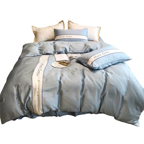 bedding sets 60s double-sided tencel four-piece simple luxury stitching embroidery bed linen euro set
bedding sets 60s double-sided tencel four-piece simple luxury stitching embroidery bed linen euro set