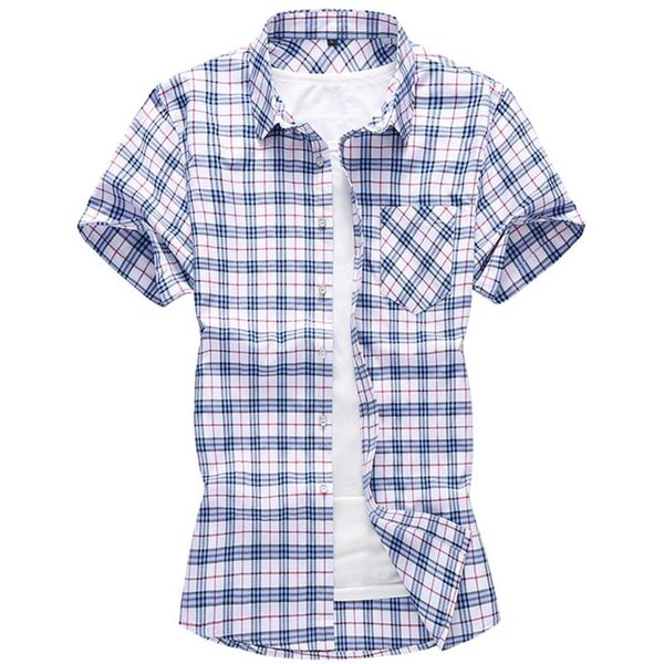 men's casual shirts summer cotton classic plaid short sleeve slim plus size shirt / male business blouses asian -7xl, White;black
men's casual shirts summer cotton classic plaid short sleeve slim plus size shirt / male business blouses asian -7xl, White;black