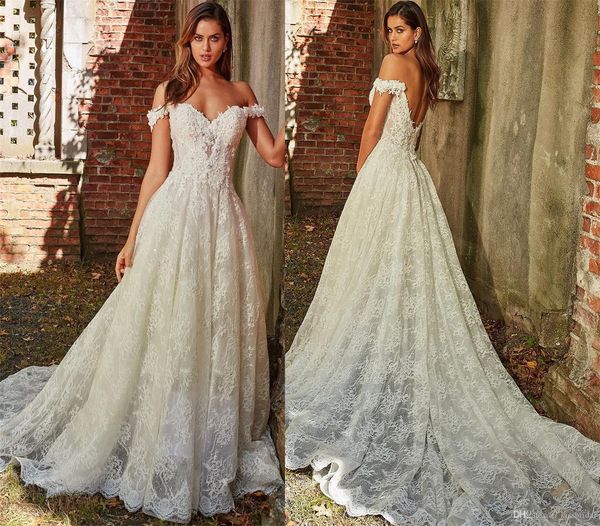 off the shoulder full lace wedding dresses 2021 backless vintage bridal formal gowns with 3d appliqued flowers new soft marriage dress, White
off the shoulder full lace wedding dresses 2021 backless vintage bridal formal gowns with 3d appliqued flowers new soft marriage dress, White