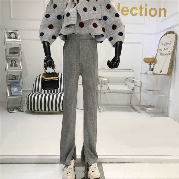 3cotton thread split pants woman autumn/winter 2020 new fashion high waistline slim mop pants, Black;white
3cotton thread split pants woman autumn/winter 2020 new fashion high waistline slim mop pants, Black;white