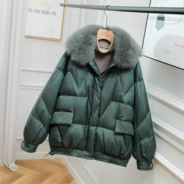 fitaylor winter fur collar puffer short jacket women 90% white duck down loose coat female thick parker warm snow outwear, Black
fitaylor winter fur collar puffer short jacket women 90% white duck down loose coat female thick parker warm snow outwear, Black