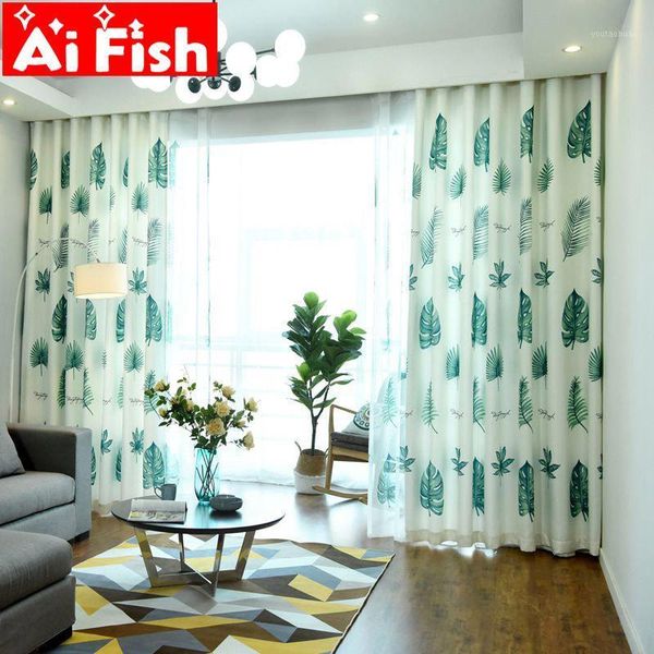 curtain & drapes green plantain leaves simple modern cotton and linen semi-shade creative curtains for living room print fern sheer wp214-30
curtain & drapes green plantain leaves simple modern cotton and linen semi-shade creative curtains for living room print fern sheer wp214-30