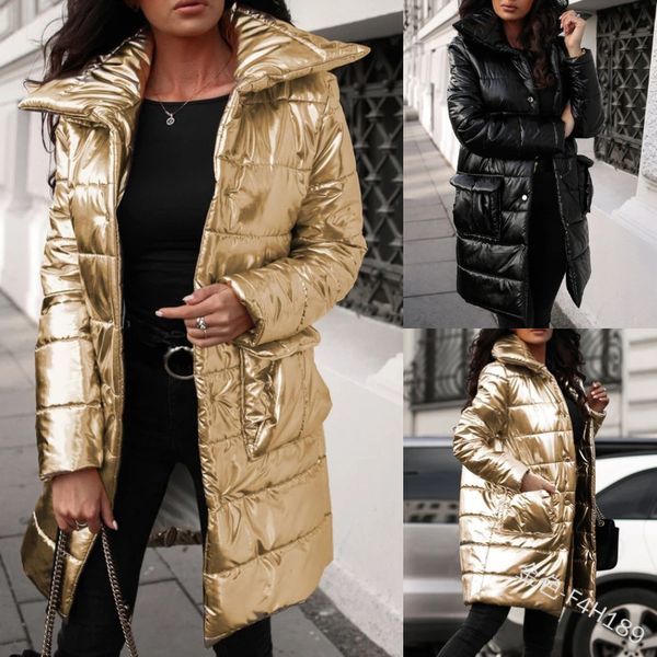 plus size women winter warm jacket thicked glossy pocket zipper slim fit long coat outwear winter hooded woman jacket, Black
plus size women winter warm jacket thicked glossy pocket zipper slim fit long coat outwear winter hooded woman jacket, Black