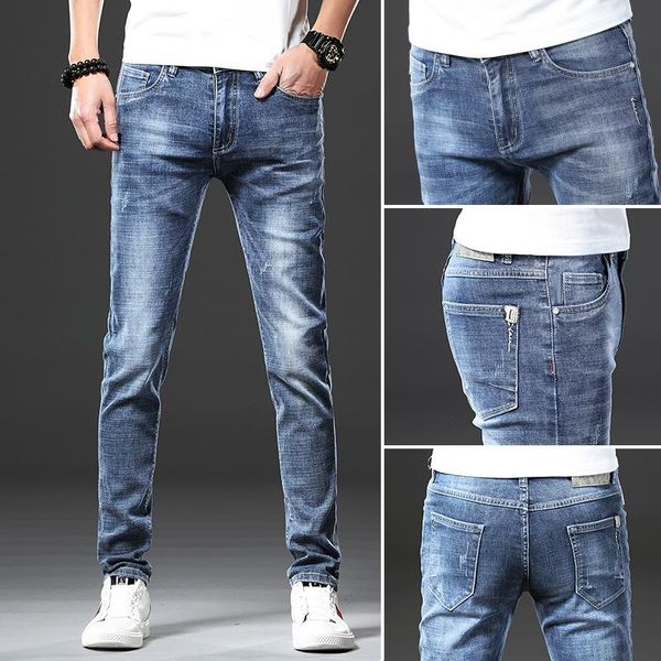 2021 new spring summer cotton brand jeans men's sets denim skinny fashion quality stretch trousers slim pants male undefined, Blue
2021 new spring summer cotton brand jeans men's sets denim skinny fashion quality stretch trousers slim pants male undefined, Blue