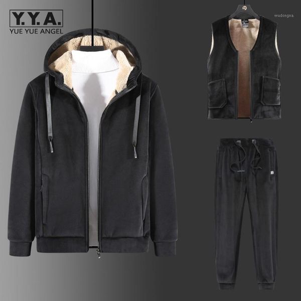 winter mens tracksuit thicken fleece velvet two piece set large size l-8xl casual solid men three piece sets jacket vest pants1, Gray
winter mens tracksuit thicken fleece velvet two piece set large size l-8xl casual solid men three piece sets jacket vest pants1, Gray