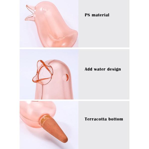 watering equipments birds shape drip transparent flower kettle automatic bottle plastic dripper for plant tb sale
watering equipments birds shape drip transparent flower kettle automatic bottle plastic dripper for plant tb sale