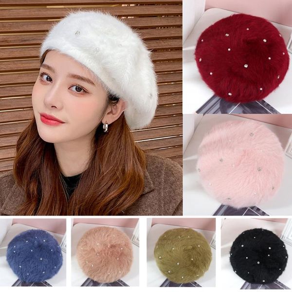 berets faux fur beret hat women autumn solid color rhinestone painter retro pumpkin all-match casual, Blue;gray
berets faux fur beret hat women autumn solid color rhinestone painter retro pumpkin all-match casual, Blue;gray