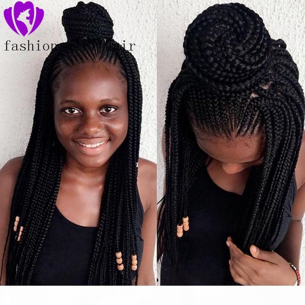 long braided lace front wigs black color box braids with baby hair glueless synthetic lace front wigs for black women, Black;brown
long braided lace front wigs black color box braids with baby hair glueless synthetic lace front wigs for black women, Black;brown