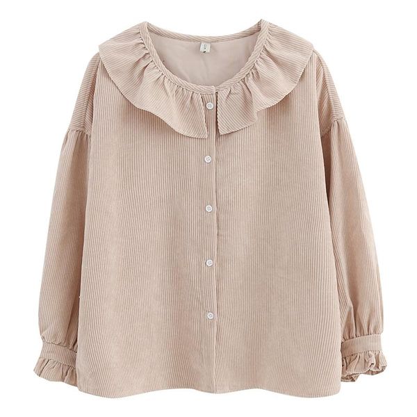 vintage corduroy shirt women puff long sleeve blouse 2020 autumn elegant lace ruffle collar mori soft girl kawaii doll shirt top, White
vintage corduroy shirt women puff long sleeve blouse 2020 autumn elegant lace ruffle collar mori soft girl kawaii doll shirt top, White