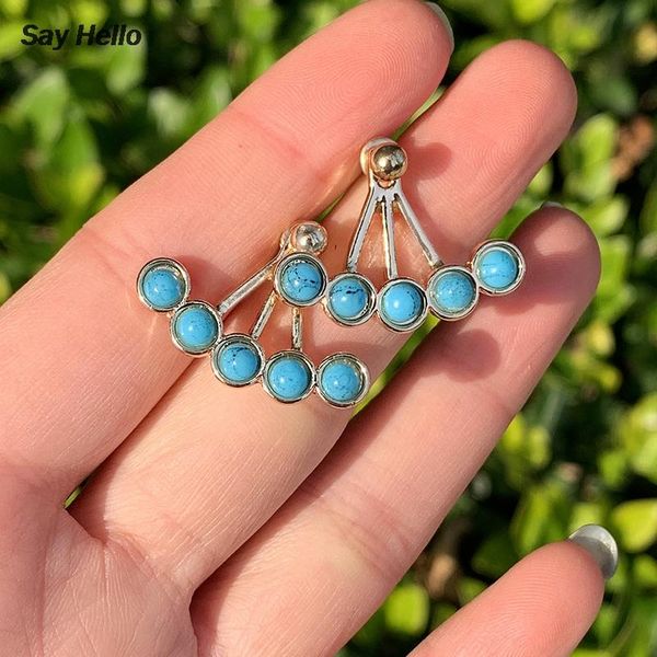 dangle & chandelier say hello green double sided earrings turquoises beads claw conjoined ball female a0412, Silver
dangle & chandelier say hello green double sided earrings turquoises beads claw conjoined ball female a0412, Silver