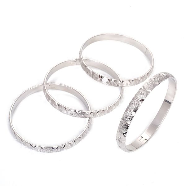 4pcs dubai jewelry women simple trendy bangles wedding party dubai gold jewelry ethiopian accessories, White
4pcs dubai jewelry women simple trendy bangles wedding party dubai gold jewelry ethiopian accessories, White