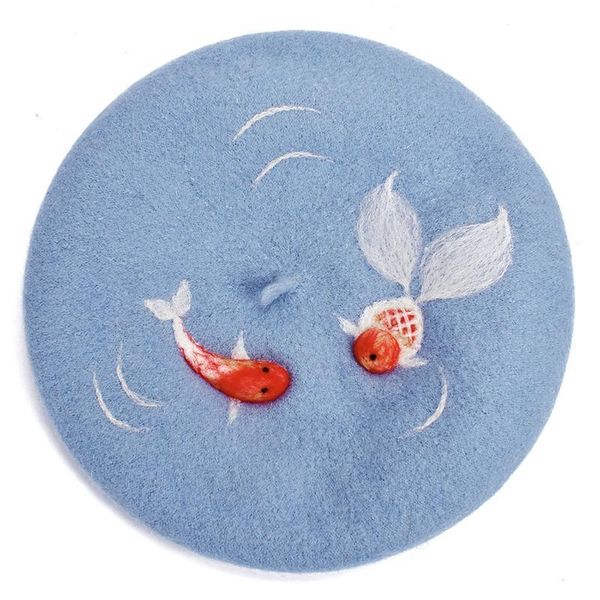 cute goldfish berets princess sweet lolita hat vintage handmade fish hat real woolen warm winter beret manual wool felt beret, Black;white
cute goldfish berets princess sweet lolita hat vintage handmade fish hat real woolen warm winter beret manual wool felt beret, Black;white