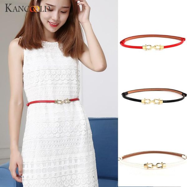 kancoold fine line road women's thin belt buckle belt adjustable patent leather thin fashion, Black;brown
kancoold fine line road women's thin belt buckle belt adjustable patent leather thin fashion, Black;brown