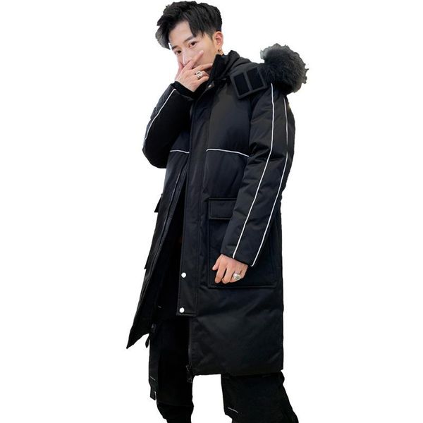 men's down & parkas the winter 2021 jacket for men korean version of fashion lovers in long fur colla, Black
men's down & parkas the winter 2021 jacket for men korean version of fashion lovers in long fur colla, Black