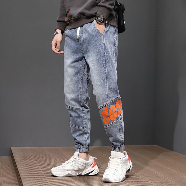 2021 new fashion streetwear men jeans loose fit spliced denim cargo pants elastic printed designer wide leg trousers hip hop joggers male 38, Blue
2021 new fashion streetwear men jeans loose fit spliced denim cargo pants elastic printed designer wide leg trousers hip hop joggers male 38, Blue