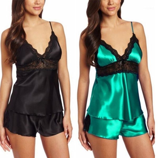 women's sleepwear 2pcs nightwear babydoll underwear set satin nightdress lace lingerie pajamas1, Black;red
women's sleepwear 2pcs nightwear babydoll underwear set satin nightdress lace lingerie pajamas1, Black;red