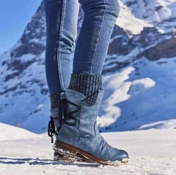 women snow boots fashion knitting warm autumn winter mid calf boot lady lace-up bootie female low heels comfortable shoes woman1, Black
women snow boots fashion knitting warm autumn winter mid calf boot lady lace-up bootie female low heels comfortable shoes woman1, Black