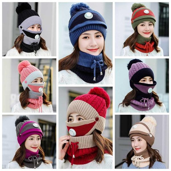 beanie/skull caps female winter korean thick knitted hat with mask bib woolen cycling ear protection warm autumn and women adult, Blue;gray
beanie/skull caps female winter korean thick knitted hat with mask bib woolen cycling ear protection warm autumn and women adult, Blue;gray