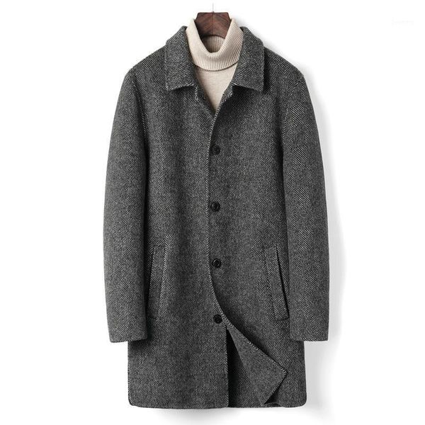 handmade double faced overcoat men's winter korean fashionable loose herringbone casual long woolen coat1, Black
handmade double faced overcoat men's winter korean fashionable loose herringbone casual long woolen coat1, Black