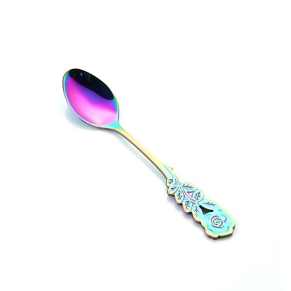 new 304 stainless steel rose coffee spoon stirring spoon teaspoon long handle tea spoon dessert kitchen tableware dropship h bbytae
new 304 stainless steel rose coffee spoon stirring spoon teaspoon long handle tea spoon dessert kitchen tableware dropship h bbytae